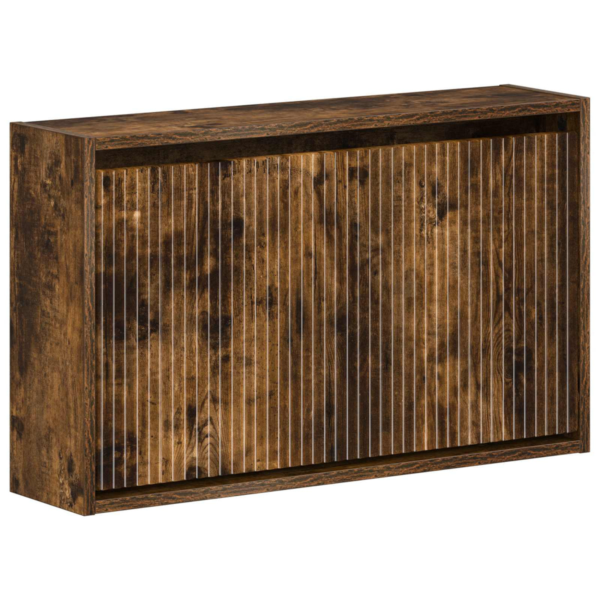 Wandgemonteerde Schoenkast ARNHEM 71 x 17 x 43 cm Bewerkt hout is nu te koop bij PeponiXL, paradijselijk wonen!