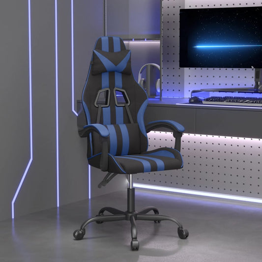 Gamestoel kunstleer zwart en blauw is nu te koop bij PeponiXL, paradijselijk wonen!
