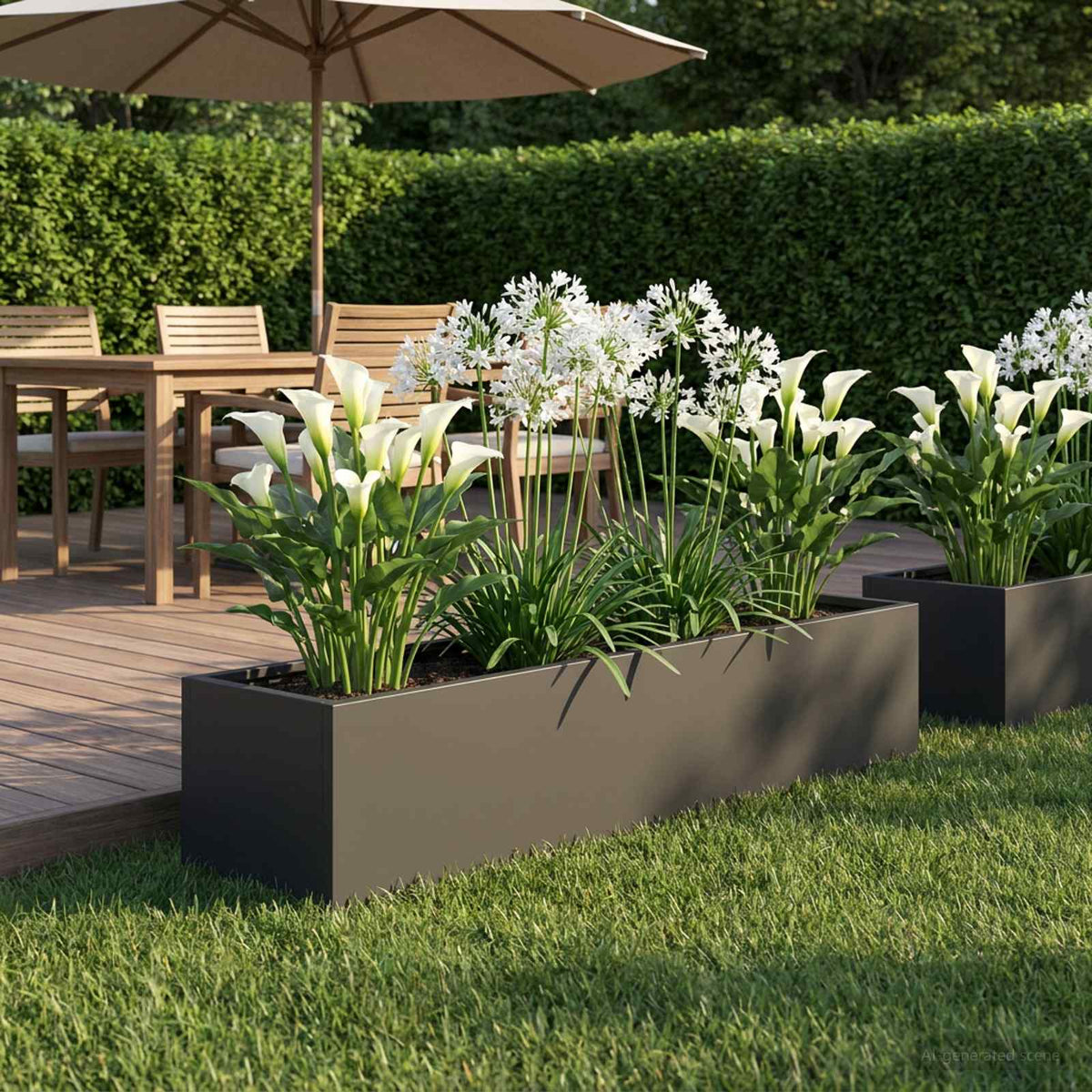 Plantenbak Zwart 100 x 20 x 20 cm Koudgewalst staal is nu te koop bij PeponiXL, paradijselijk wonen!