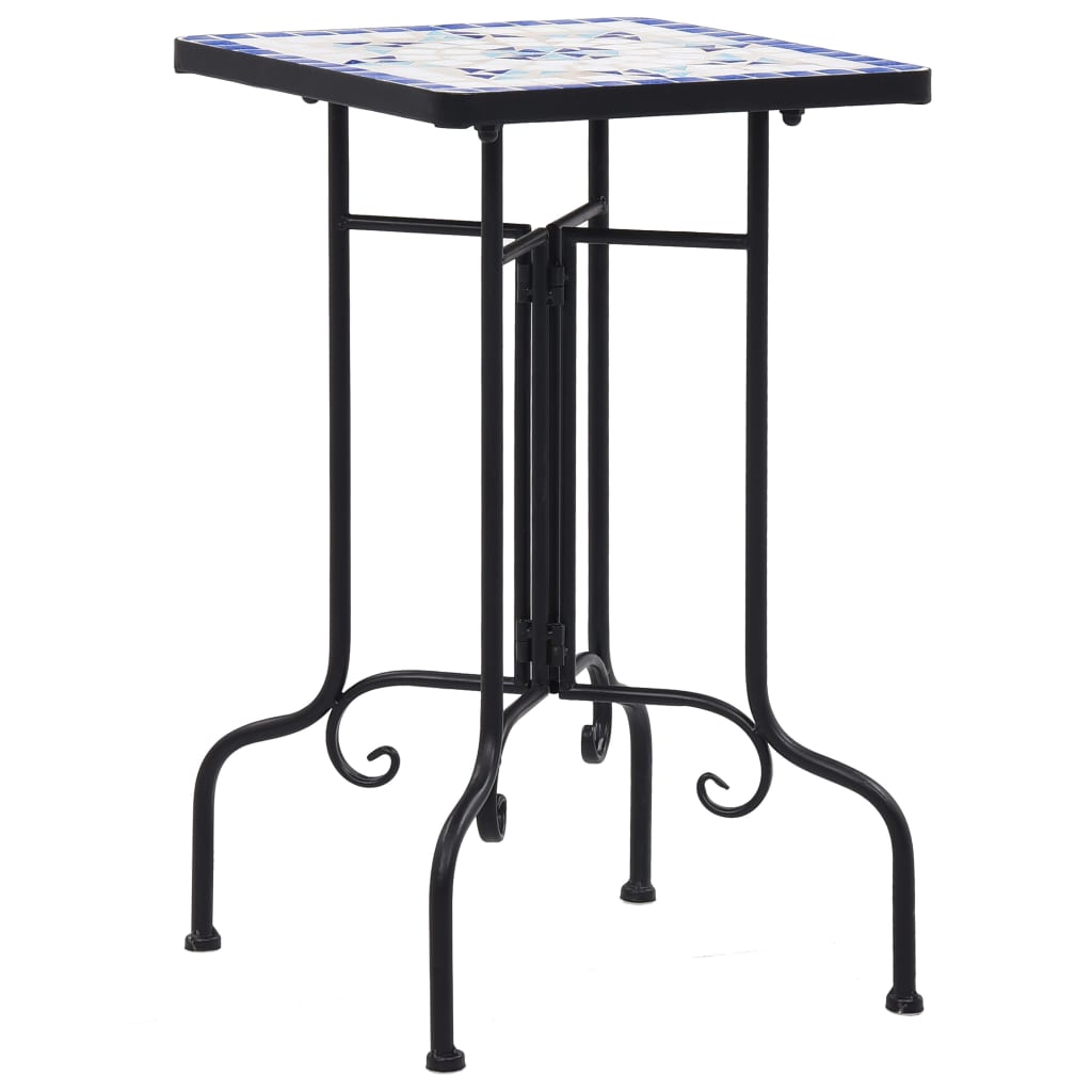 Bijzettafel mozaïek keramiek blauw en wit is nu te koop bij PeponiXL, paradijselijk wonen!