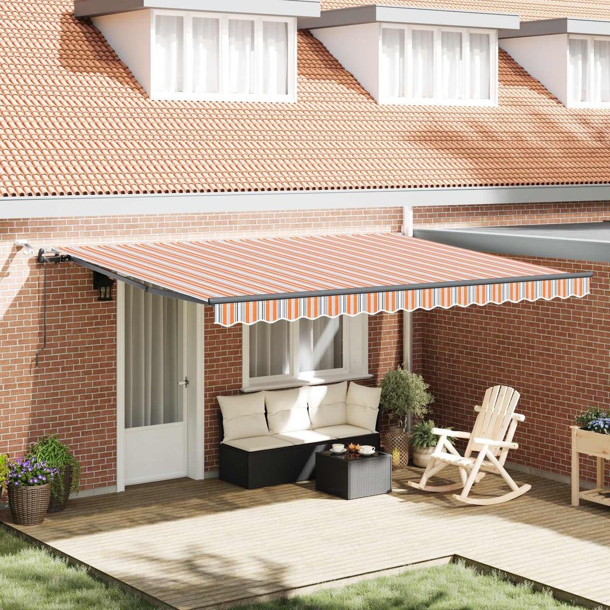 Luifeldoek met Multikleur 450 × 300 cm Polyester is nu te koop bij PeponiXL, paradijselijk wonen!