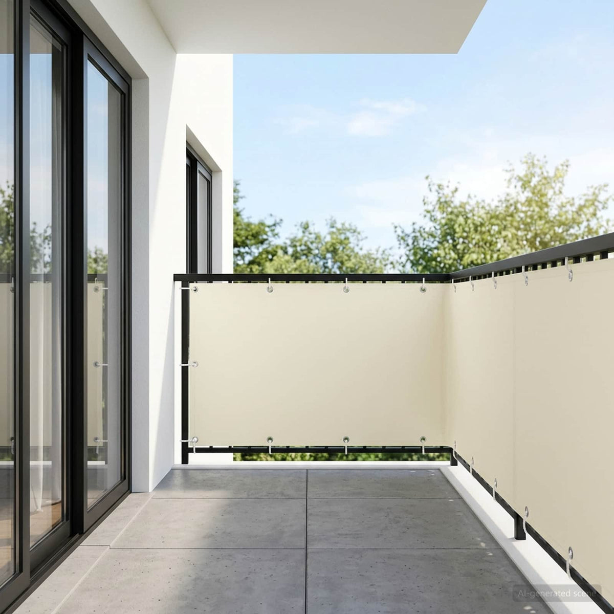 Balkon Privacy Scherm 1,5 x 25 m Stof met PU-coating is nu te koop bij PeponiXL, paradijselijk wonen!