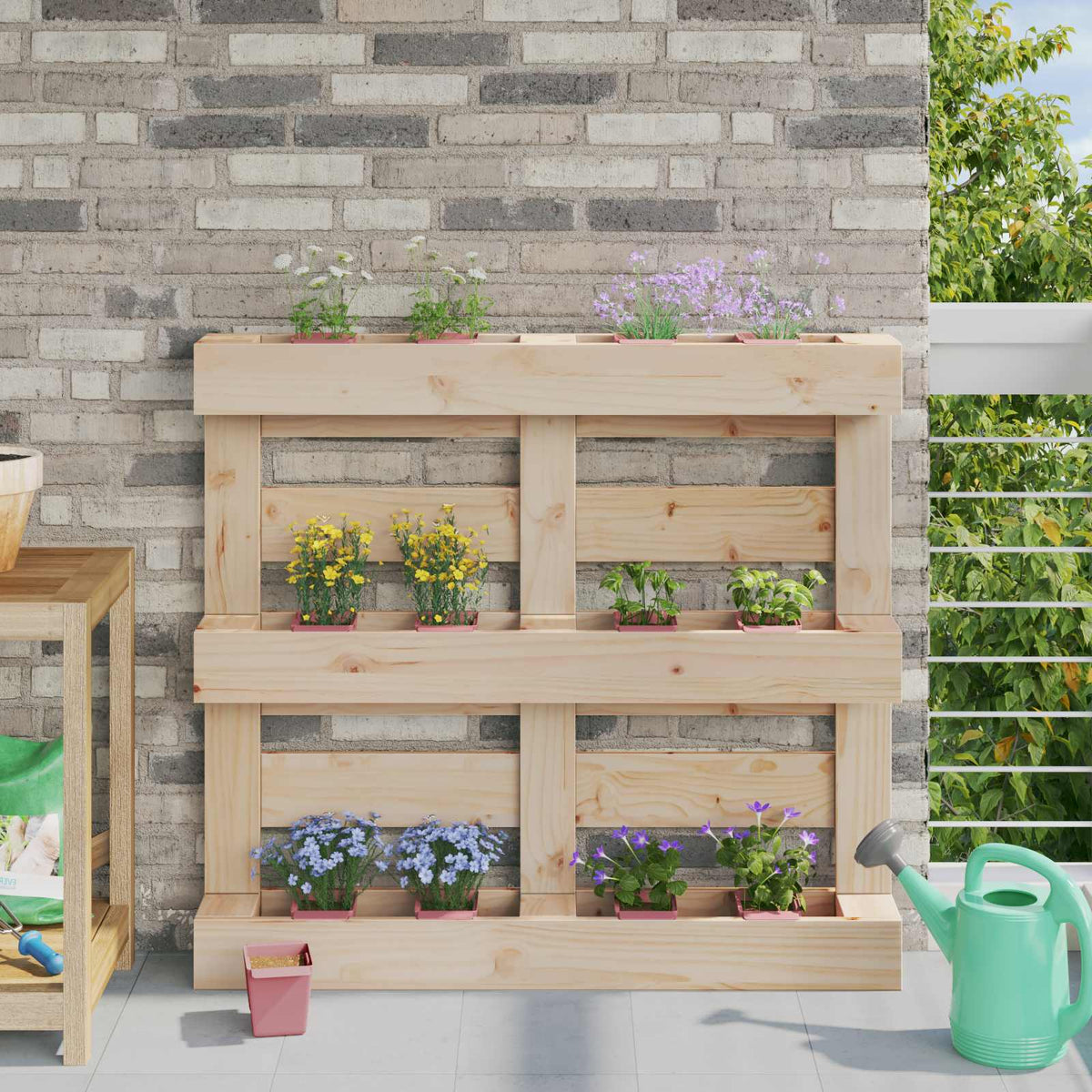 Bloembakken voor Euro-pallets 24 pcs Bruin 13,5 x 9 x 9,5 cm is nu te koop bij PeponiXL, paradijselijk wonen!