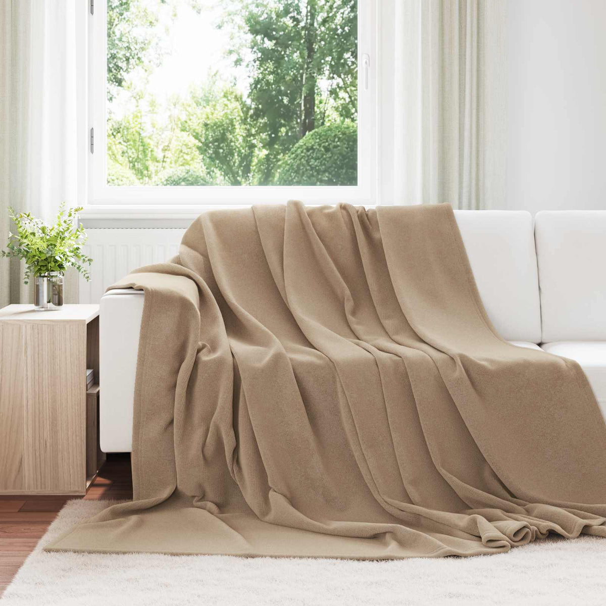 Gooi Deken Kameel 240 x 270 cm Fleece is nu te koop bij PeponiXL, paradijselijk wonen!
