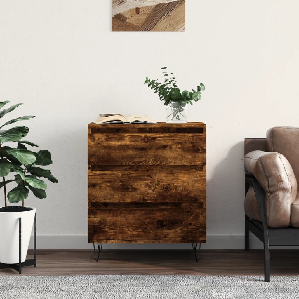 Dressoir 60x35x70 cm bewerkt hout gerookt eikenkleurig is nu te koop bij PeponiXL, paradijselijk wonen!