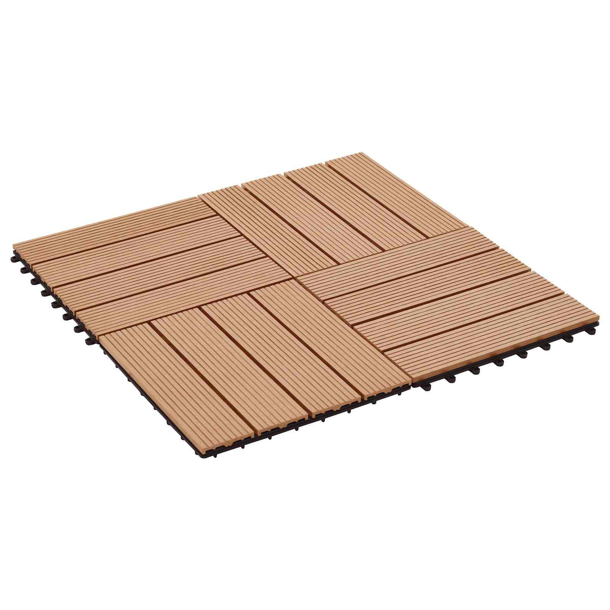 Terras Tegel 22 pcs Teakhout 30 x 30 cm WPC is nu te koop bij PeponiXL, paradijselijk wonen!