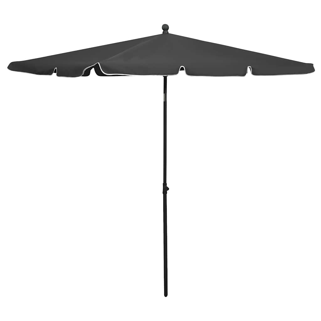 Parasol met paal 210x140 cm antracietkleurig is nu te koop bij PeponiXL, paradijselijk wonen!