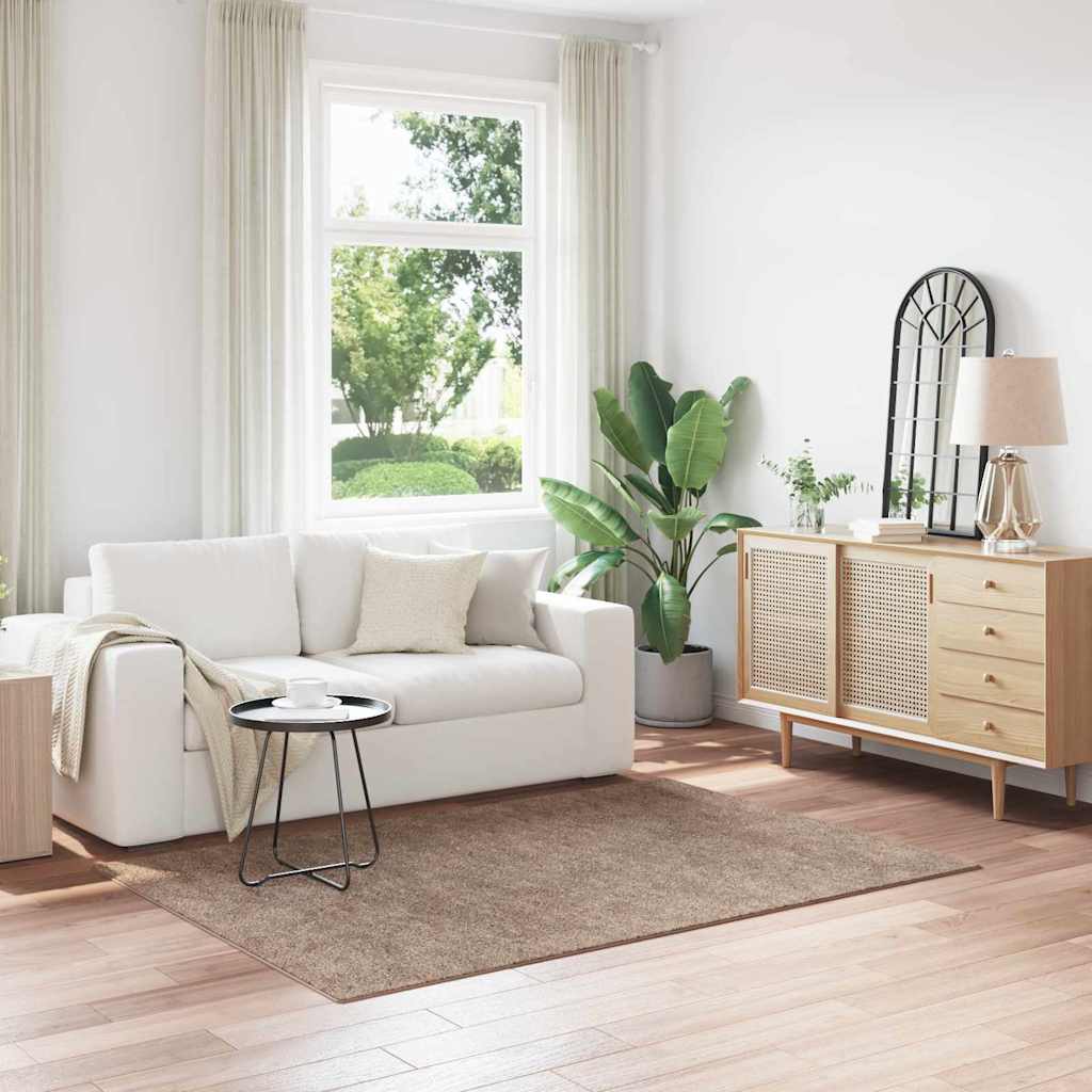 Antislip Shaggy Tapijt Bruin 140 x 200 cm PP is nu te koop bij PeponiXL, paradijselijk wonen!