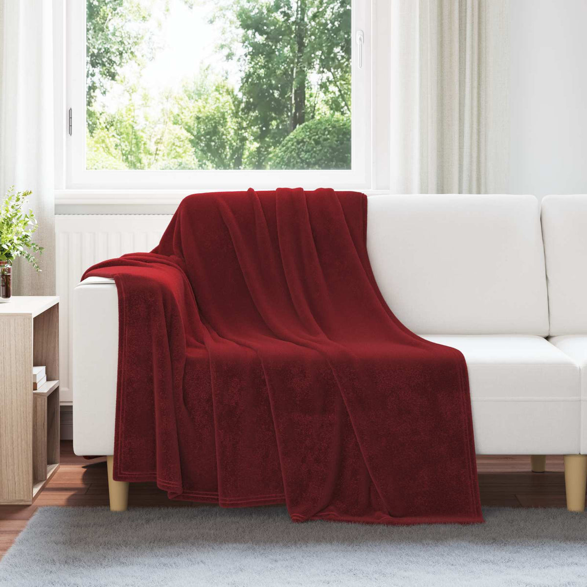 Kleden 6 pcs Bordeaux Rood 150 x 200 cm Fleece is nu te koop bij PeponiXL, paradijselijk wonen!