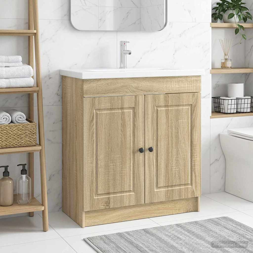 Badkamer onder wastafel kast Sonoma Eiken 56 x 37,5 x 81 cm is nu te koop bij PeponiXL, paradijselijk wonen!