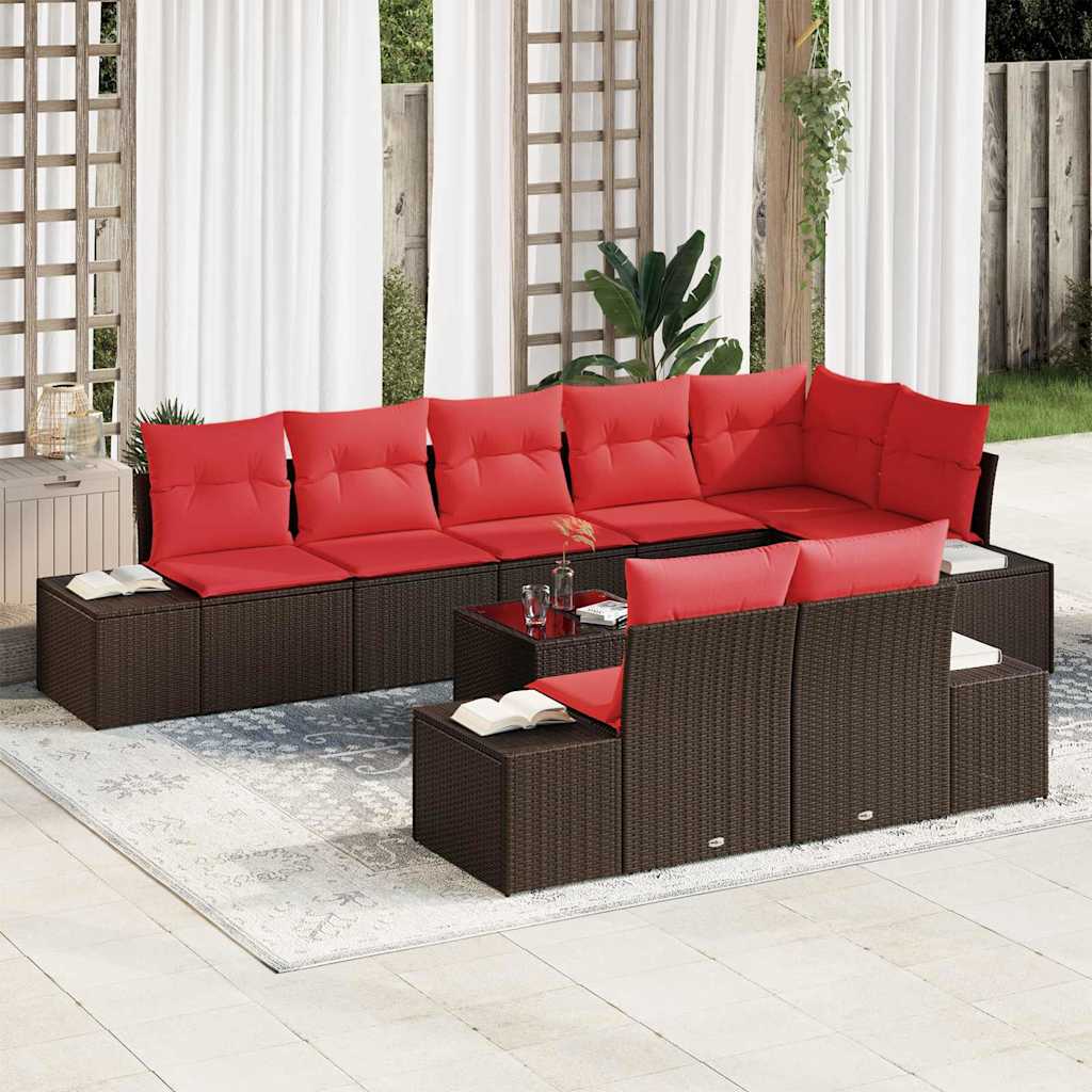 Tuinbankenset met opslag Bruin en Rood Poly riet is nu te koop bij PeponiXL, paradijselijk wonen!