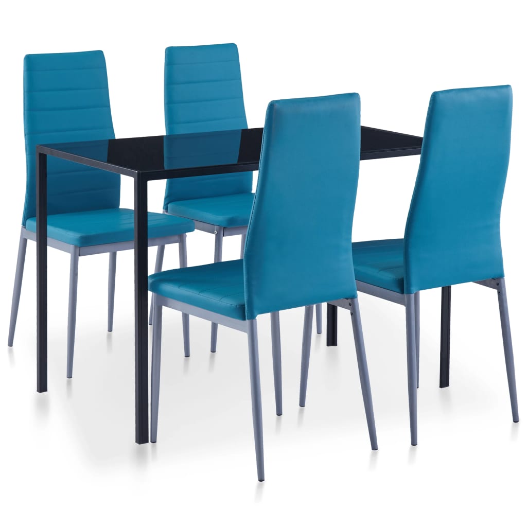 5-delige Eethoek blauw is nu te koop bij PeponiXL, paradijselijk wonen!