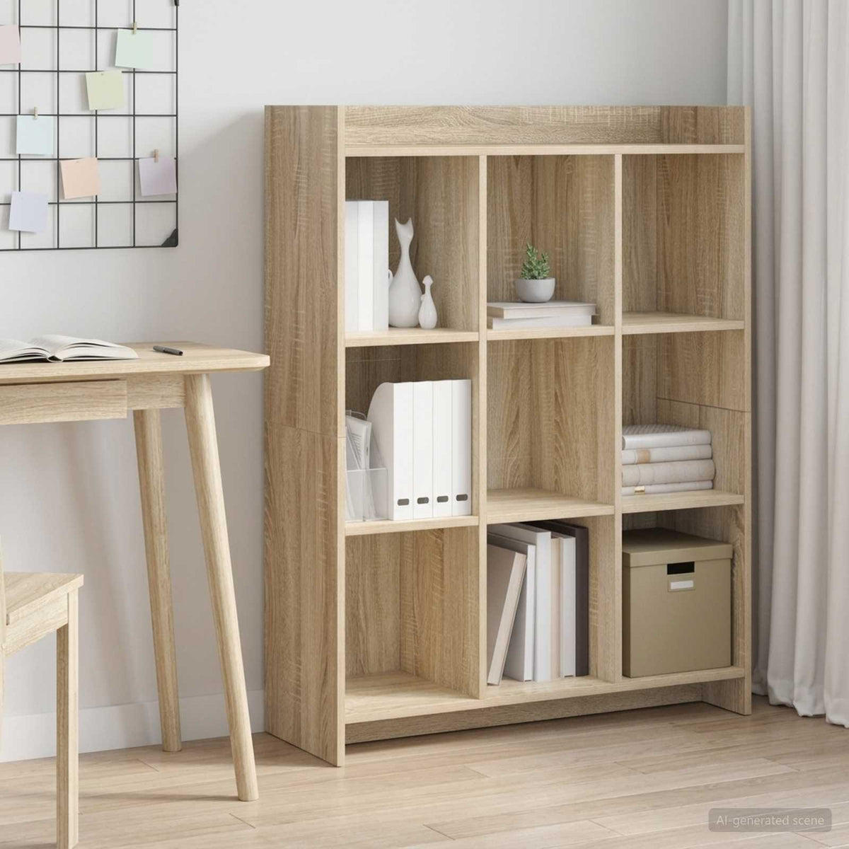 Boekenkast Sonoma Eiken 87,5 x 30 x 111 cm Bewerkt hout is nu te koop bij PeponiXL, paradijselijk wonen!