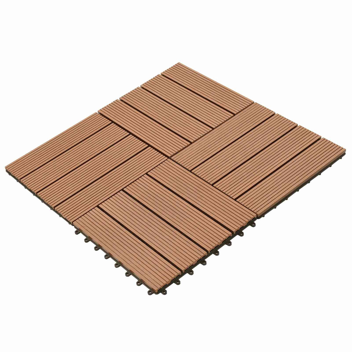 Terras Tegel 22 pcs Bruin 30 x 30 cm WPC is nu te koop bij PeponiXL, paradijselijk wonen!