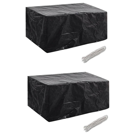 Tuinmeubelhoezen poly rattan 2 st 4-persoons 180x140 cm is nu te koop bij PeponiXL, paradijselijk wonen!