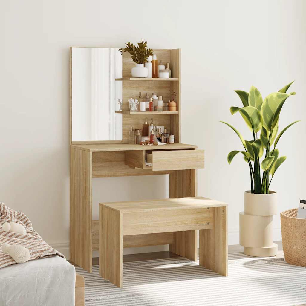 Kaptafelset 74,5x40x141 cm sonoma eikenkleurig is nu te koop bij PeponiXL, paradijselijk wonen!