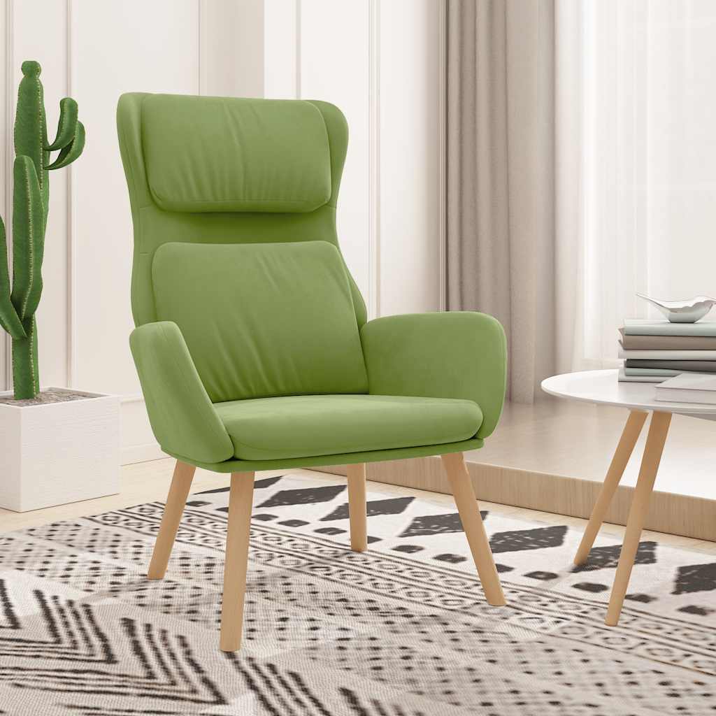 Relaxstoel fluweel lichtgroen is nu te koop bij PeponiXL, paradijselijk wonen!