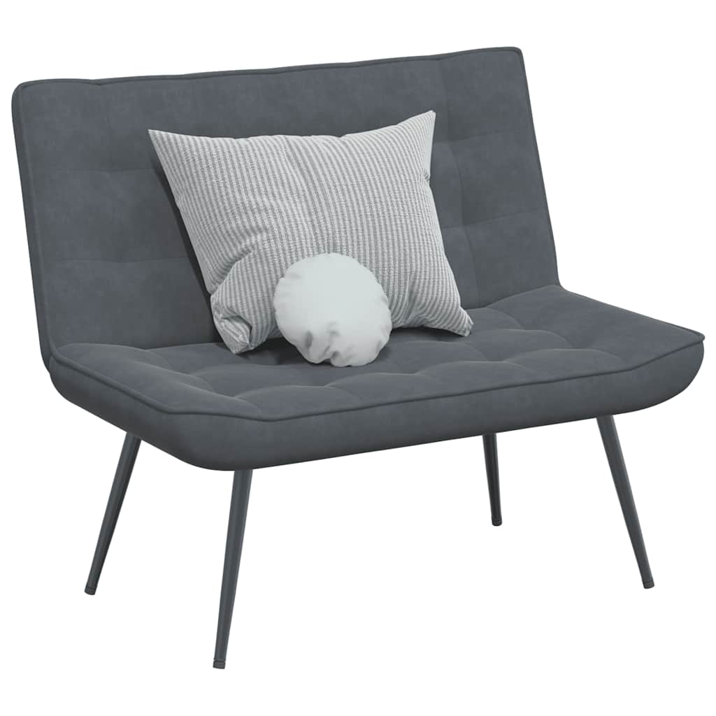 Bankje 110x74x84 cm fluweel donkergrijs is nu te koop bij PeponiXL, paradijselijk wonen!