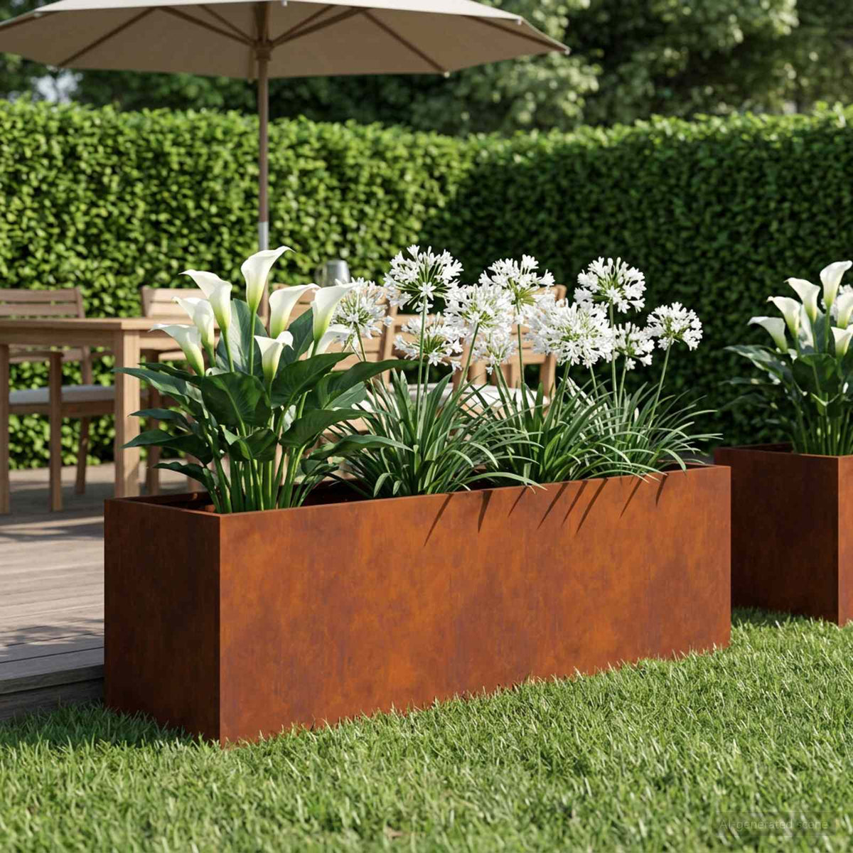 Plantenbak Roestkleurig 100 x 30 x 30 cm weervast staal is nu te koop bij PeponiXL, paradijselijk wonen!