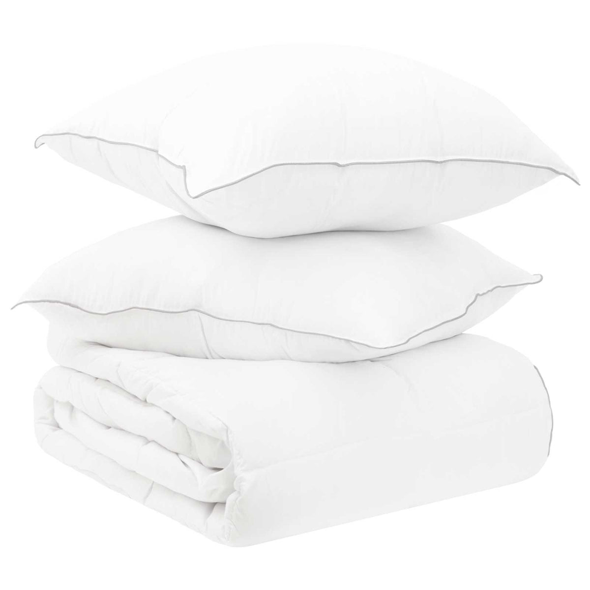 Dekbedset met kussen 2 pcs Wit Bamboevezel is nu te koop bij PeponiXL, paradijselijk wonen!