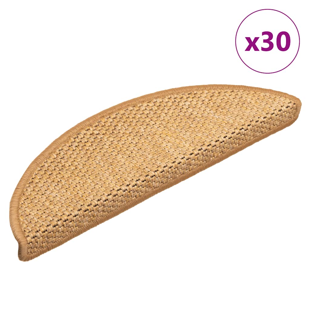 Trapmatten Zelfklevend Sisal-Look 30 stuks 56x17x3 cm Sisal is nu te koop bij PeponiXL, paradijselijk wonen!