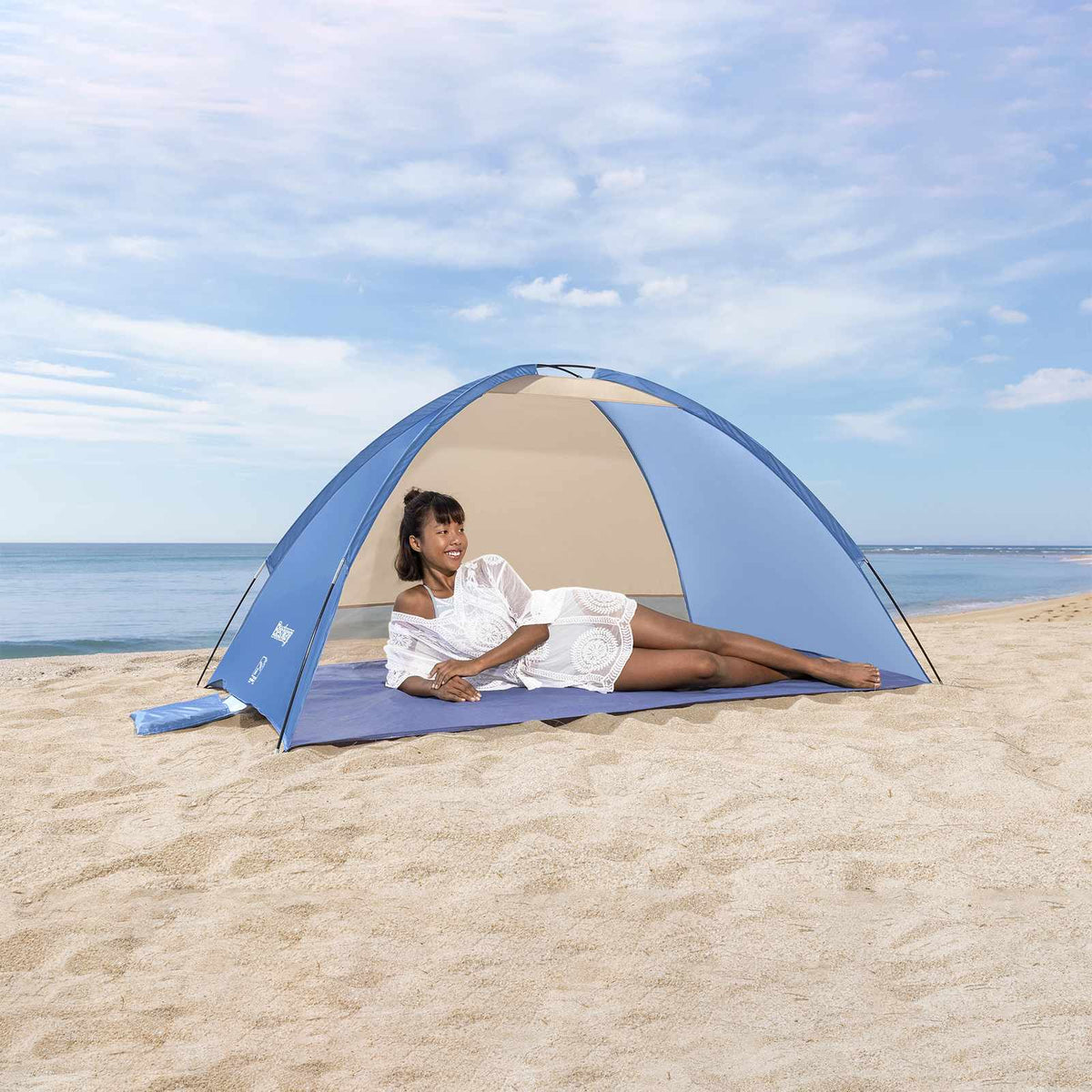 Bestway Strandgrond Tent Paars 2 x 1,2 x 0,95 m 190 T Polyester Stof is nu te koop bij PeponiXL, paradijselijk wonen!