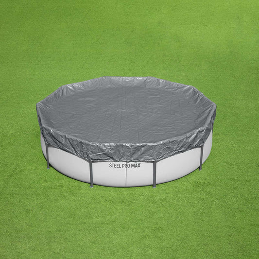 Bestway Zwembadcover Ø3,05 m Rond Polyester Grijs