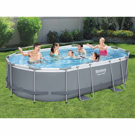 Zwembadset Power Steel ovaal 488x305x107 cm is nu te koop bij PeponiXL, paradijselijk wonen!