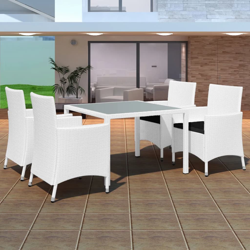 5-delige Tuinset poly rattan crèmewit is nu te koop bij PeponiXL, paradijselijk wonen!
