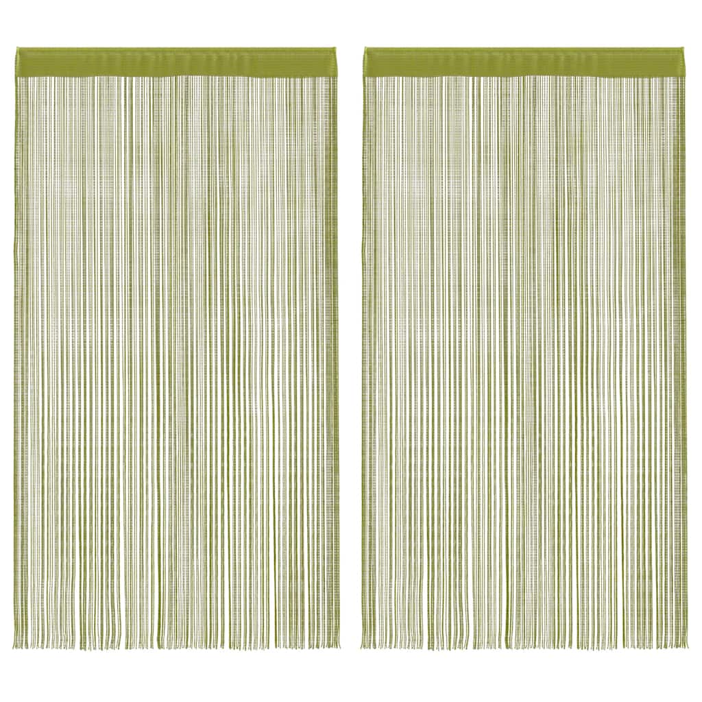 Draadgordijnen 140x250 cm groen 2 st is nu te koop bij PeponiXL, paradijselijk wonen!