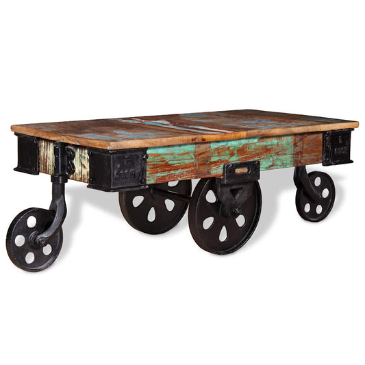 Salontafel 90x45x35 cm gerecycled hout is nu te koop bij PeponiXL, paradijselijk wonen!