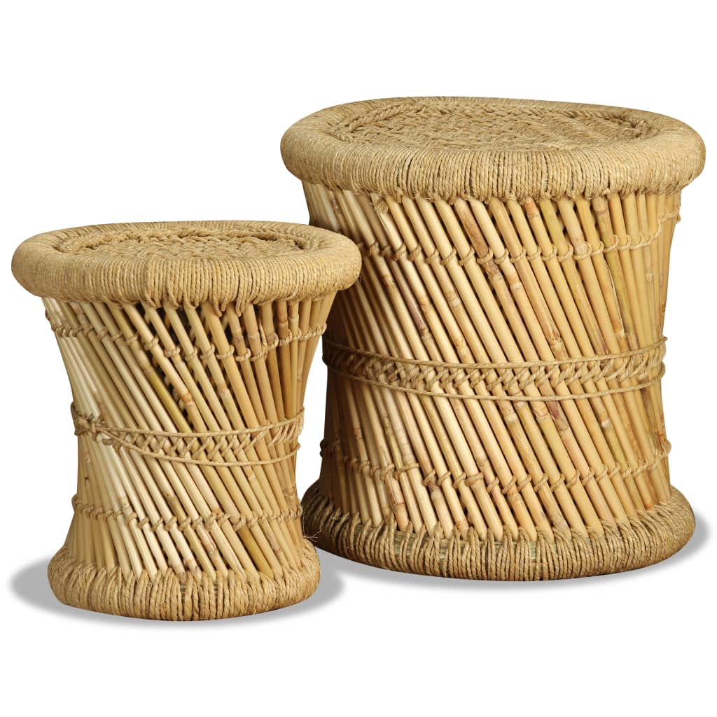 Krukken 2 st bamboe en jute is nu te koop bij PeponiXL, paradijselijk wonen!