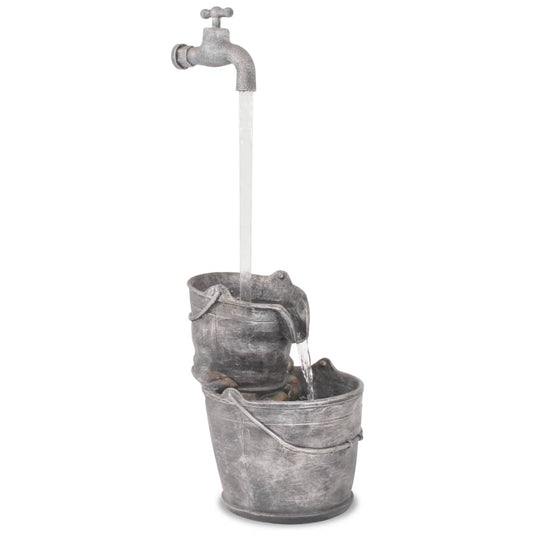 Waterornament met kraan en emmers polyresin is nu te koop bij PeponiXL, paradijselijk wonen!