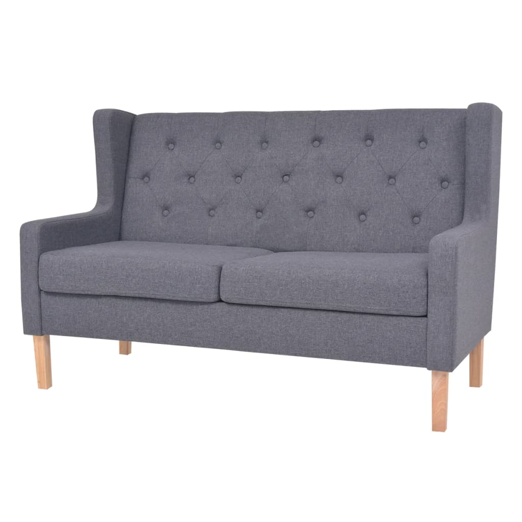 Tweezitsbank stof grijs is nu te koop bij PeponiXL, paradijselijk wonen!