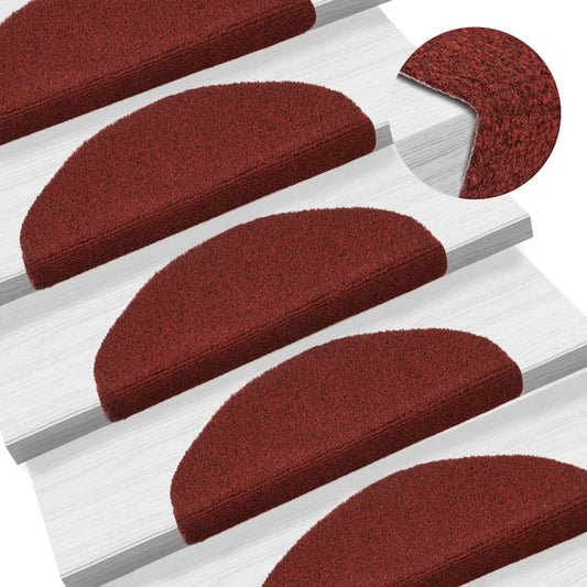 Trapmatten zelfklevend 65x21x4 cm naaldvilt rood 15 st is nu te koop bij PeponiXL, paradijselijk wonen!