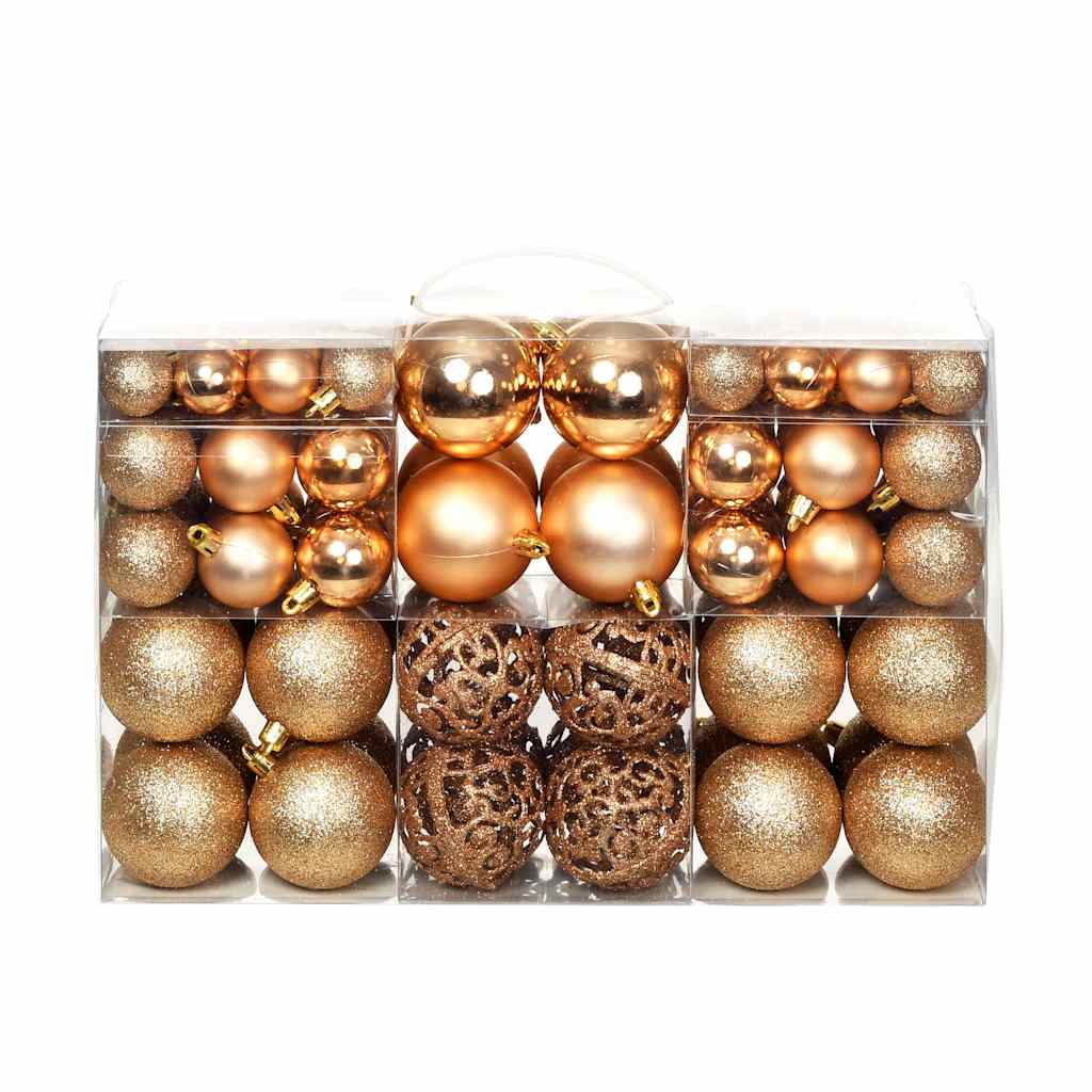 100-delige Kerstballenset 3/4/6 cm rose/goudkleurig is nu te koop bij PeponiXL, paradijselijk wonen!