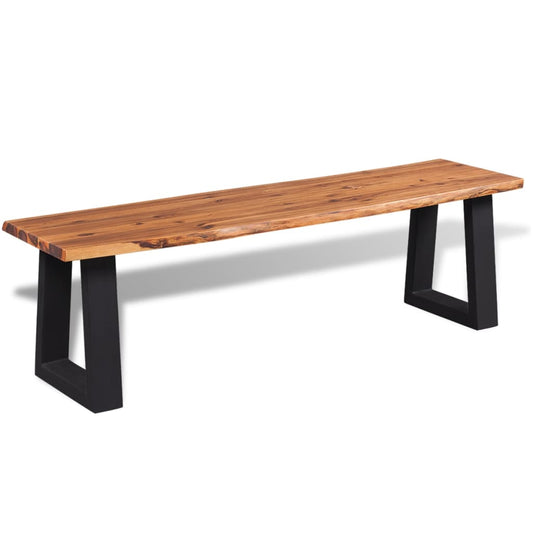 Bankje 145 cm massief acaciahout is nu te koop bij PeponiXL, paradijselijk wonen!