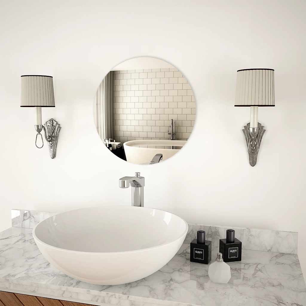 Wandspiegel rond 40 cm glas is nu te koop bij PeponiXL, paradijselijk wonen!