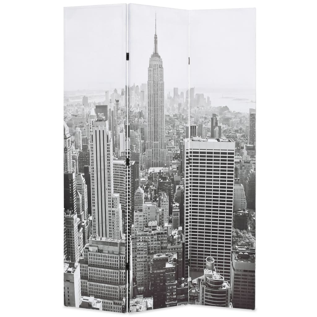 Kamerscherm New York bij daglicht 120x170 cm zwart en wit is nu te koop bij PeponiXL, paradijselijk wonen!