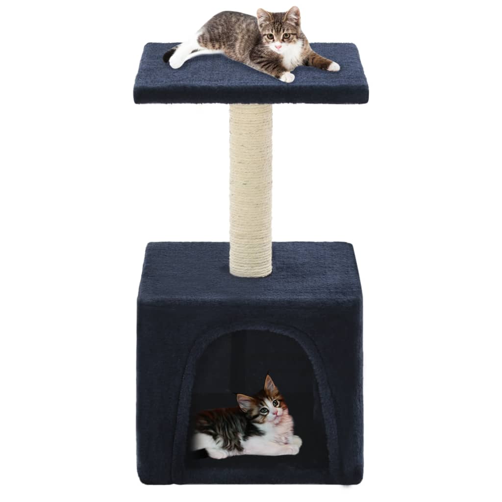 Kattenkrabpaal met sisal krabpaal 55 cm donkerblauw is nu te koop bij PeponiXL, paradijselijk wonen!