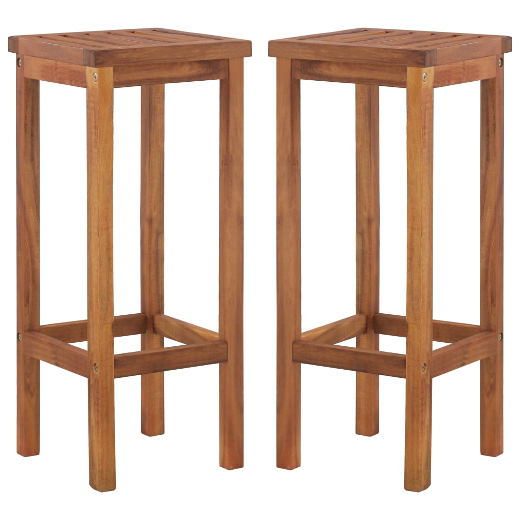 Barkrukken 2 st massief acaciahout is nu te koop bij PeponiXL, paradijselijk wonen!