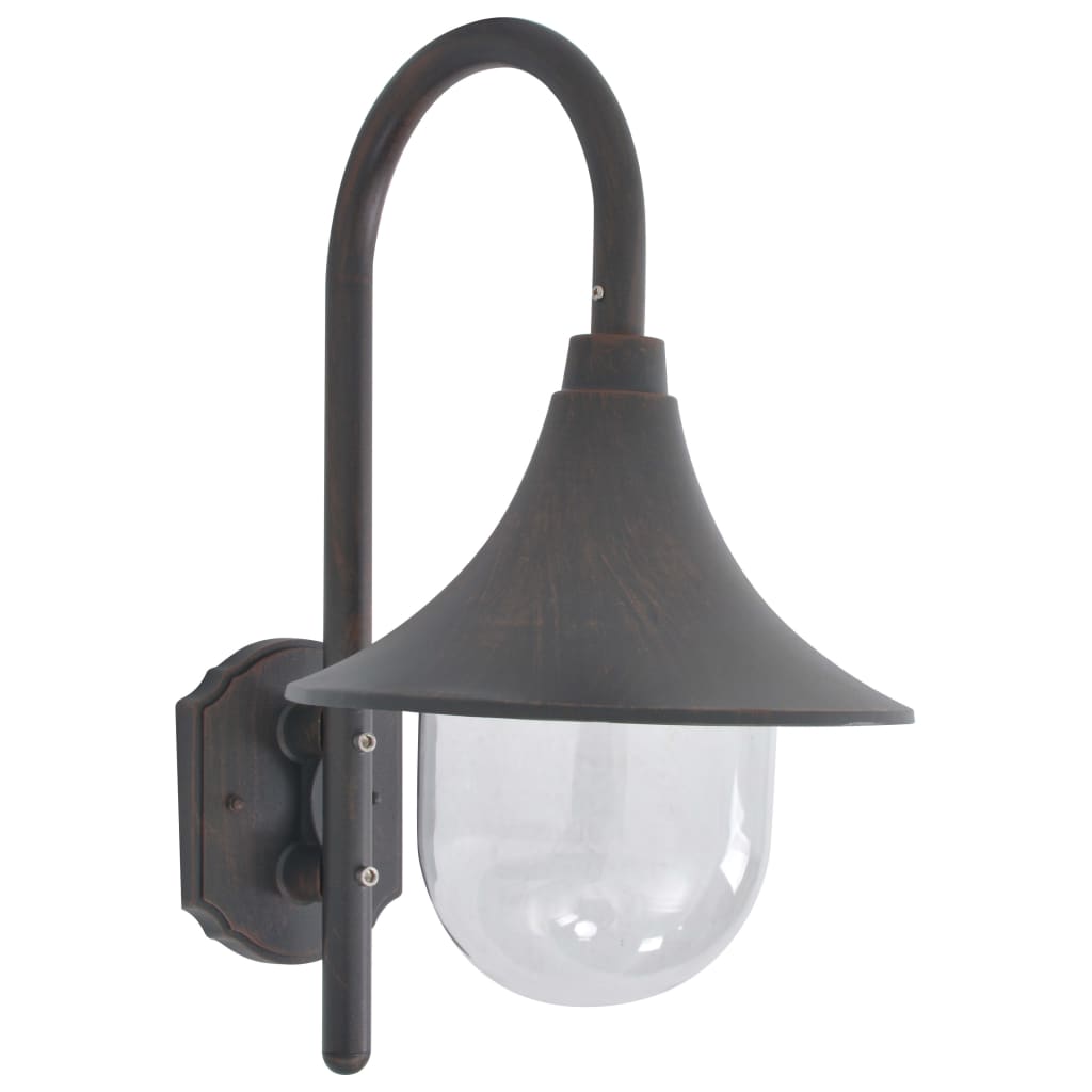 Tuin wandlamp E27 42 cm aluminium brons is nu te koop bij PeponiXL, paradijselijk wonen!