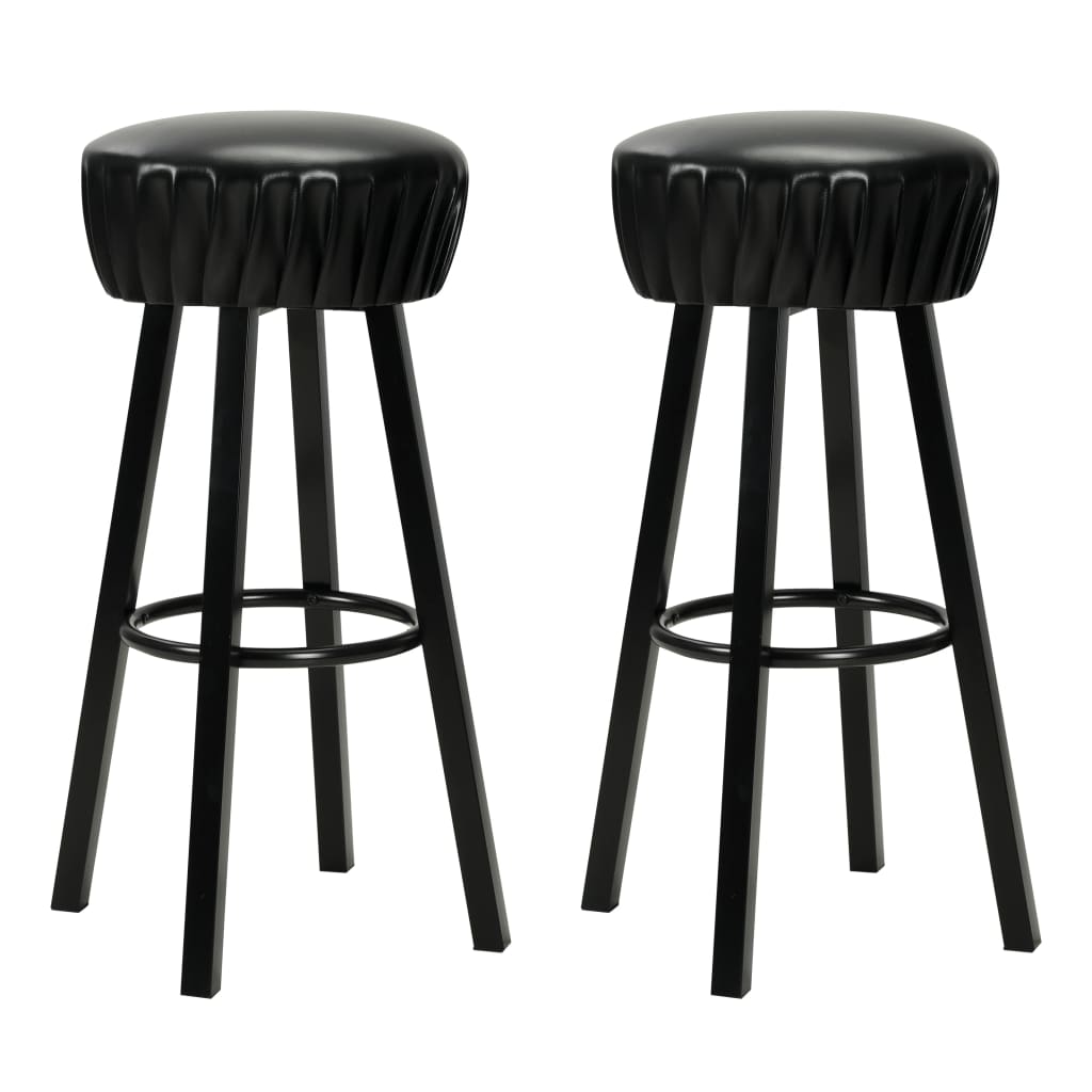 Barstoelen 2 st kunstleer zwart is nu te koop bij PeponiXL, paradijselijk wonen!