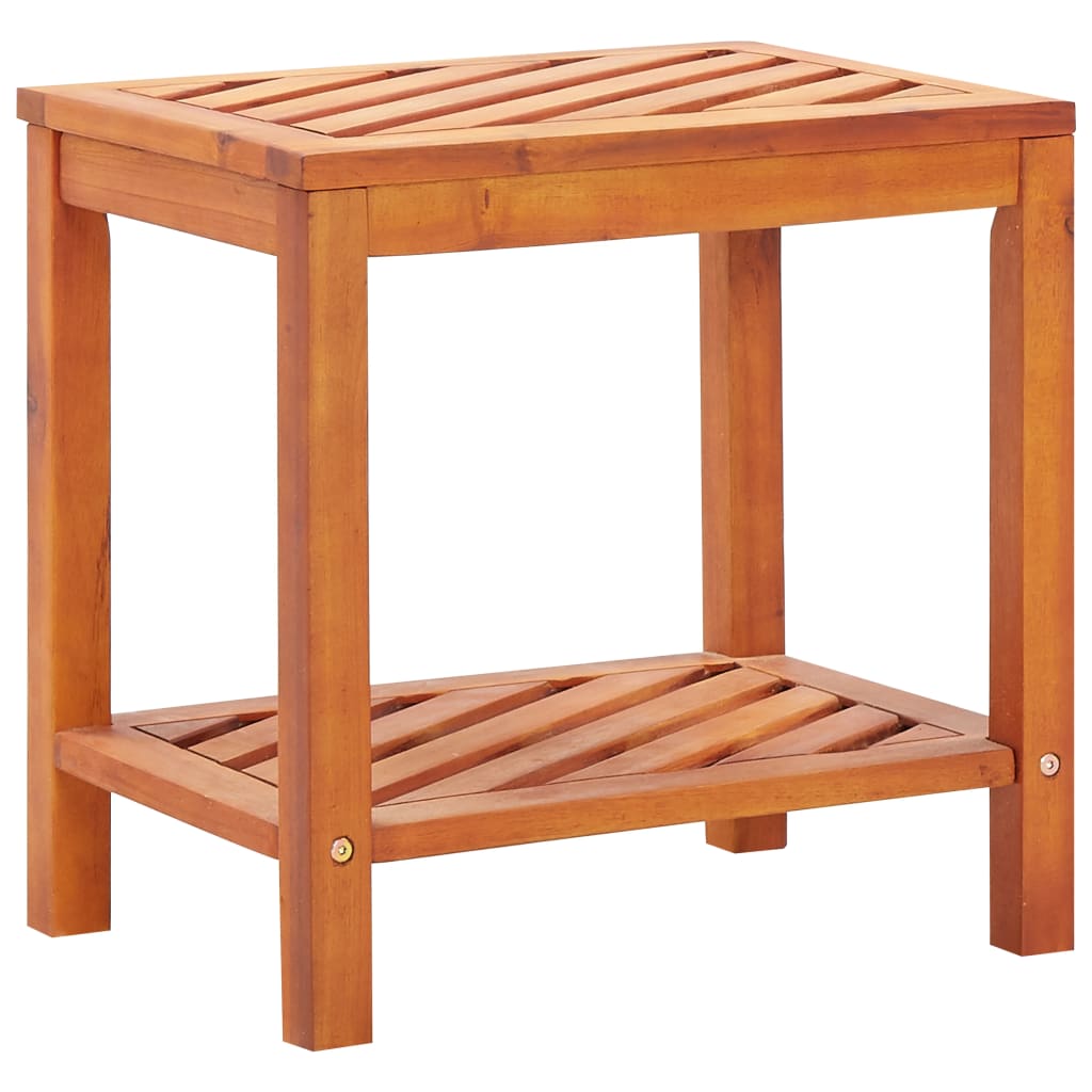 Bijzettafel 45x33x45 cm massief acaciahout is nu te koop bij PeponiXL, paradijselijk wonen!