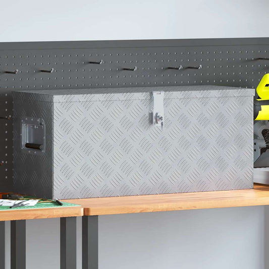 Aluminium kist 80x30x35 cm zilverkleurig is nu te koop bij PeponiXL, paradijselijk wonen!