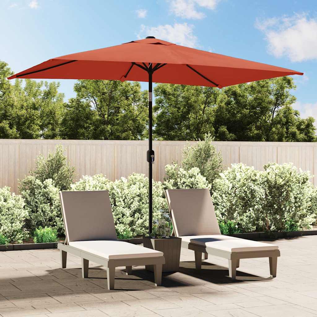 Parasol met metalen paal 300x200 cm terracotta is nu te koop bij PeponiXL, paradijselijk wonen!