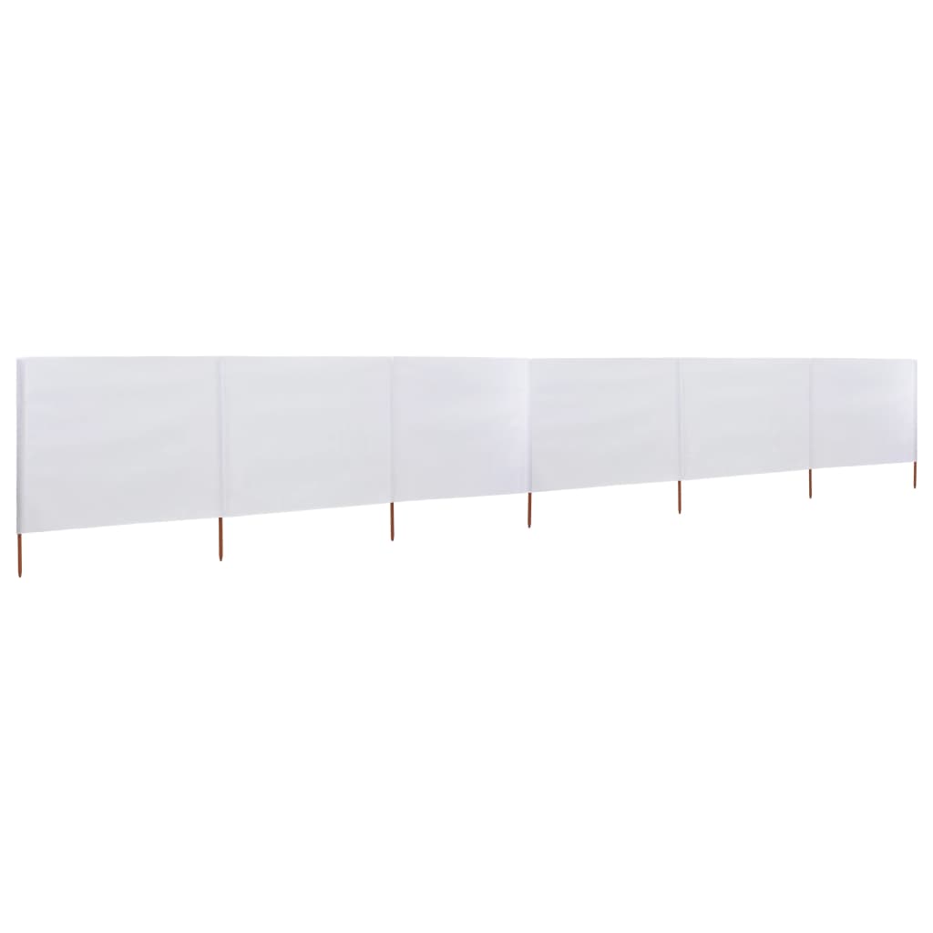 Windscherm 6-panelen 800x80 cm stof wit is nu te koop bij PeponiXL, paradijselijk wonen!