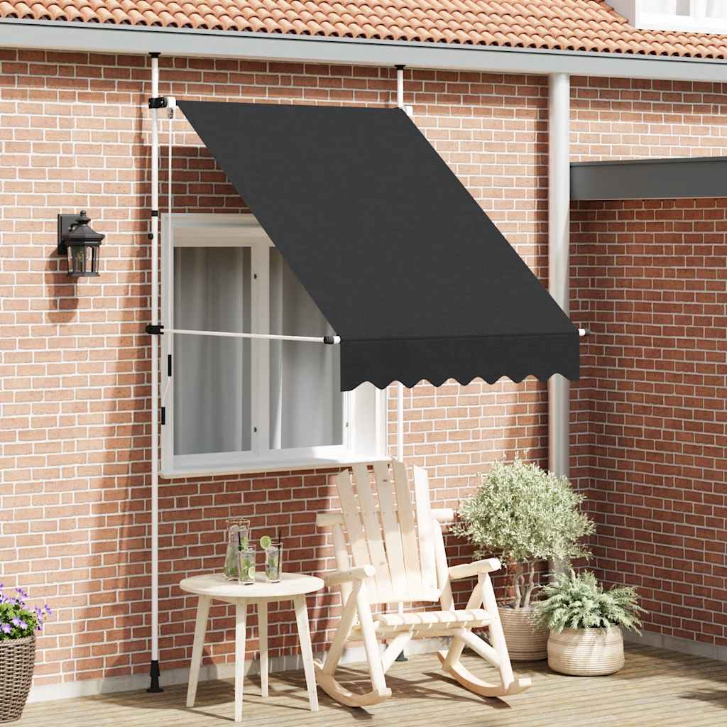 Luifel handmatig uittrekbaar 150 cm antraciet is nu te koop bij PeponiXL, paradijselijk wonen!