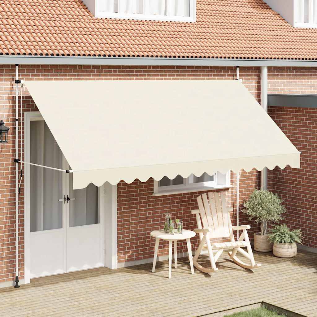 Luifel handmatig uittrekbaar 400 cm crème is nu te koop bij PeponiXL, paradijselijk wonen!