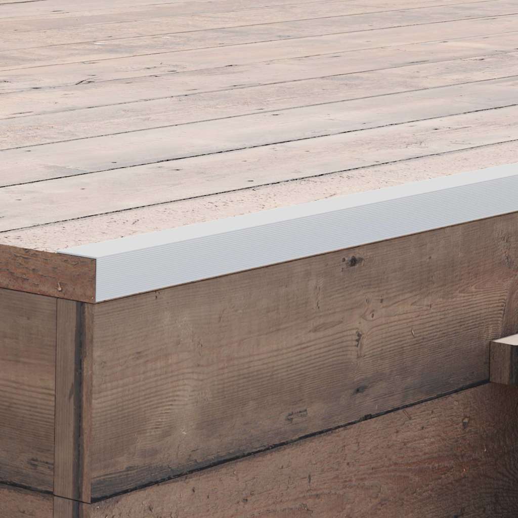 5 st Terras hoekplinten 170 cm aluminium zilverkleurig is nu te koop bij PeponiXL, paradijselijk wonen!